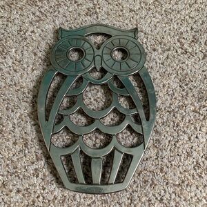 Leonard ITALY silverplate Owl Trivet vintage